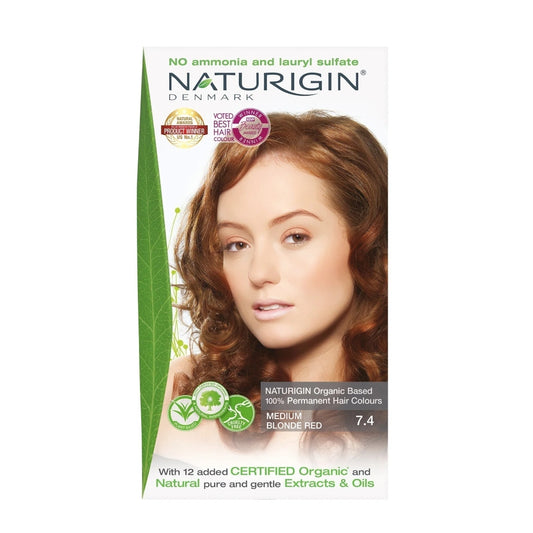 Naturigin | Medium Blonde Red 7.4 Permanent Hair Colour