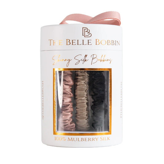 The Belle Brush | Belle Bobbin Silk Scrunchies - Skinny Style